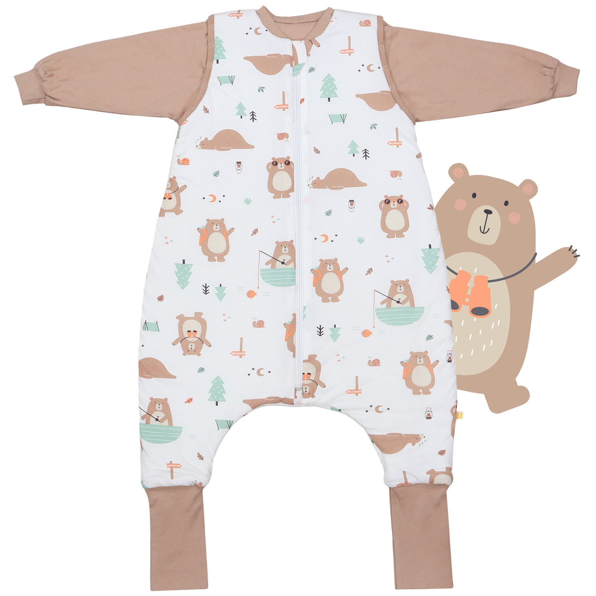 Sacco nanna con piedini e copripiedi 3.5 TOG_Orso Esploratore_fronte_468