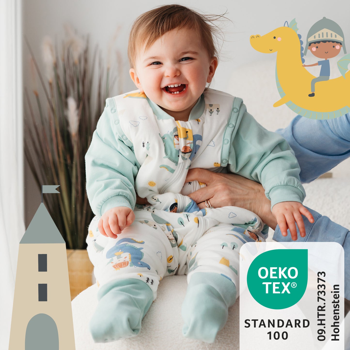 Sacco nanna con piedini e copripiedi 3.5 TOG_Fantasia_OEKOTEX_468