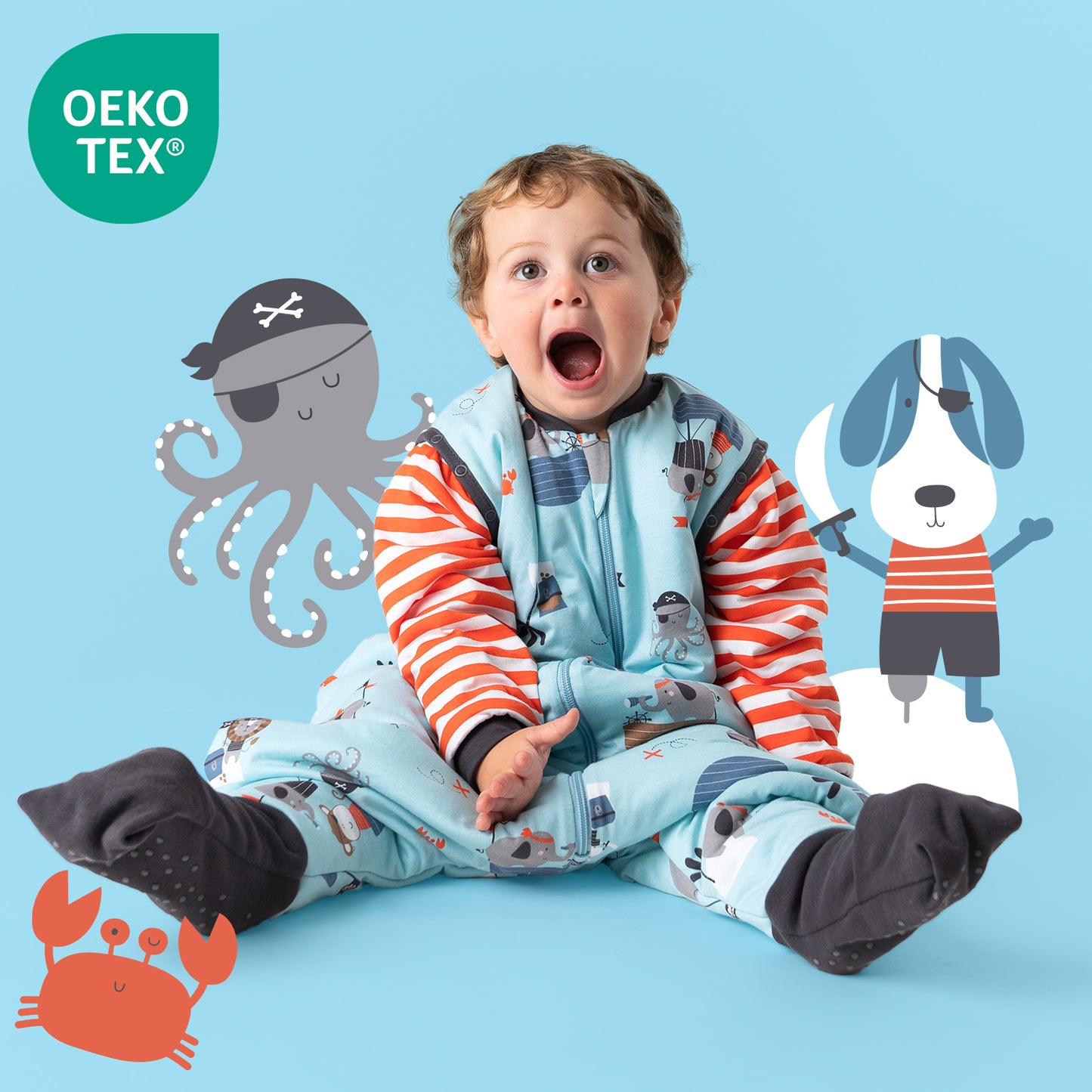 Sacco nanna con piedini e copripiedi 3.5 TOG_Pirata_OEKOTEX_468