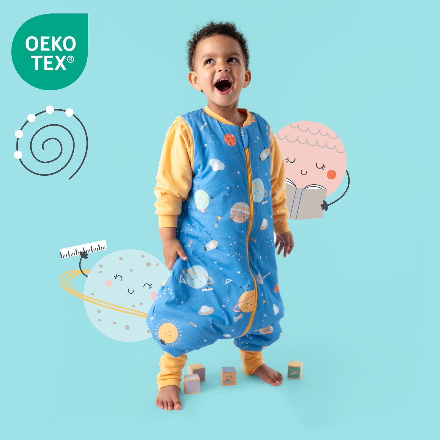 Sacco nanna con piedini e copripiedi 3.5 TOG_Space_OEKOTEX_468