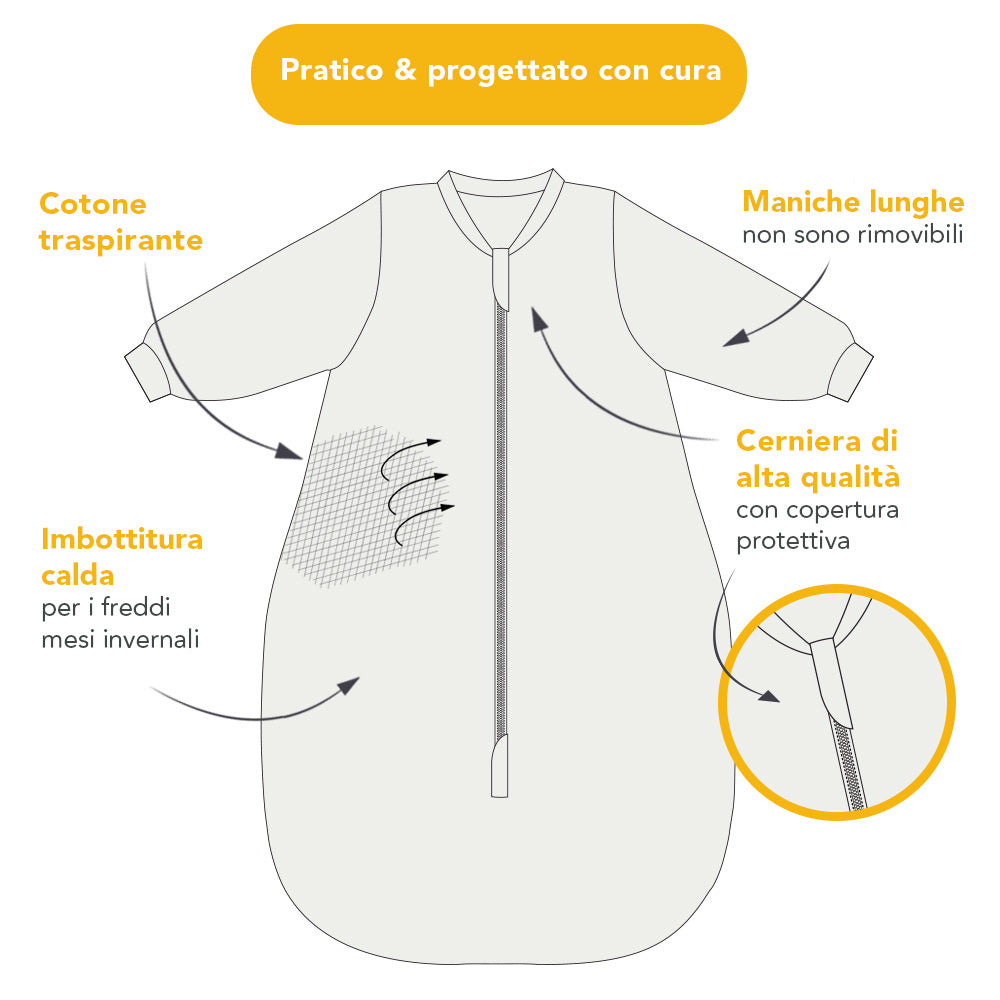 Sacco nanna bambino in cotone organico, 3.5 Tag