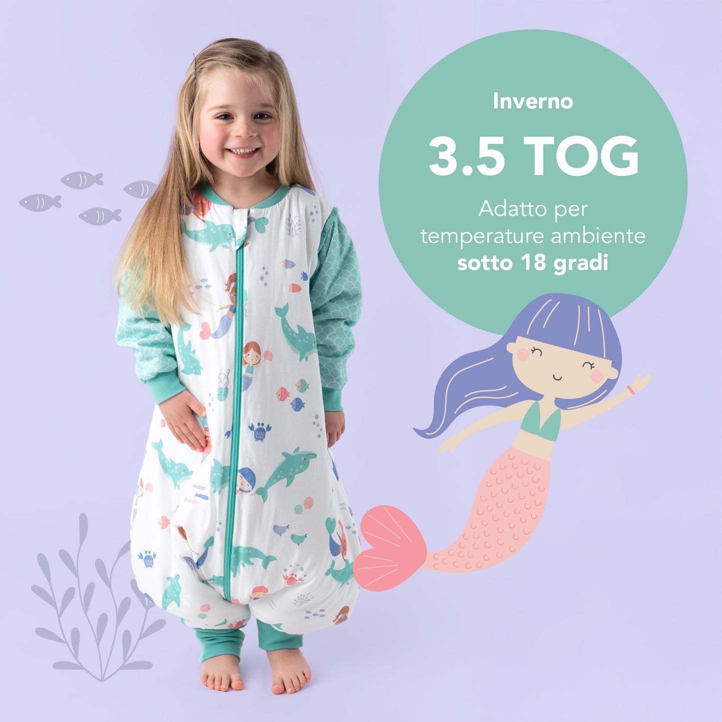 Sacco nanna con piedini e copripiedi, 3.5 TOG
