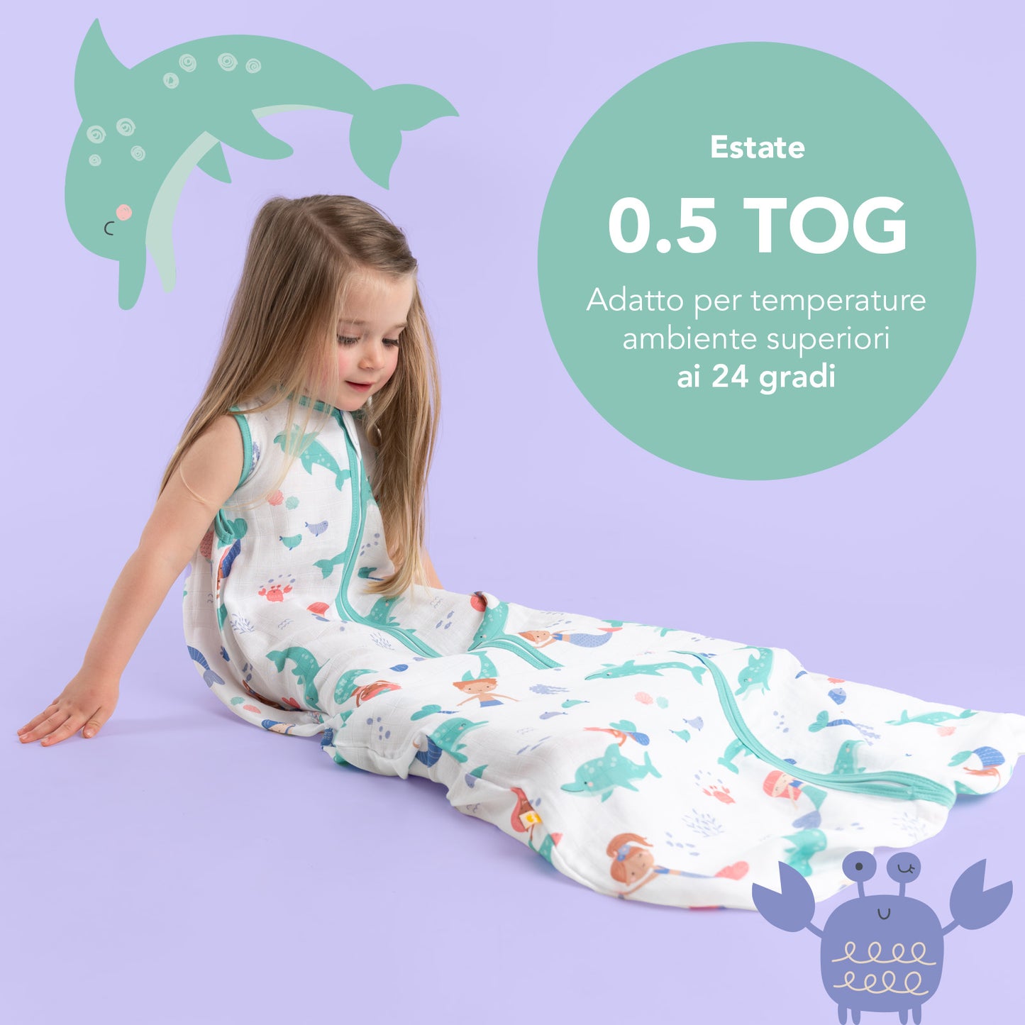 Sacco nanna bambino in mussola, 0.5 TOG