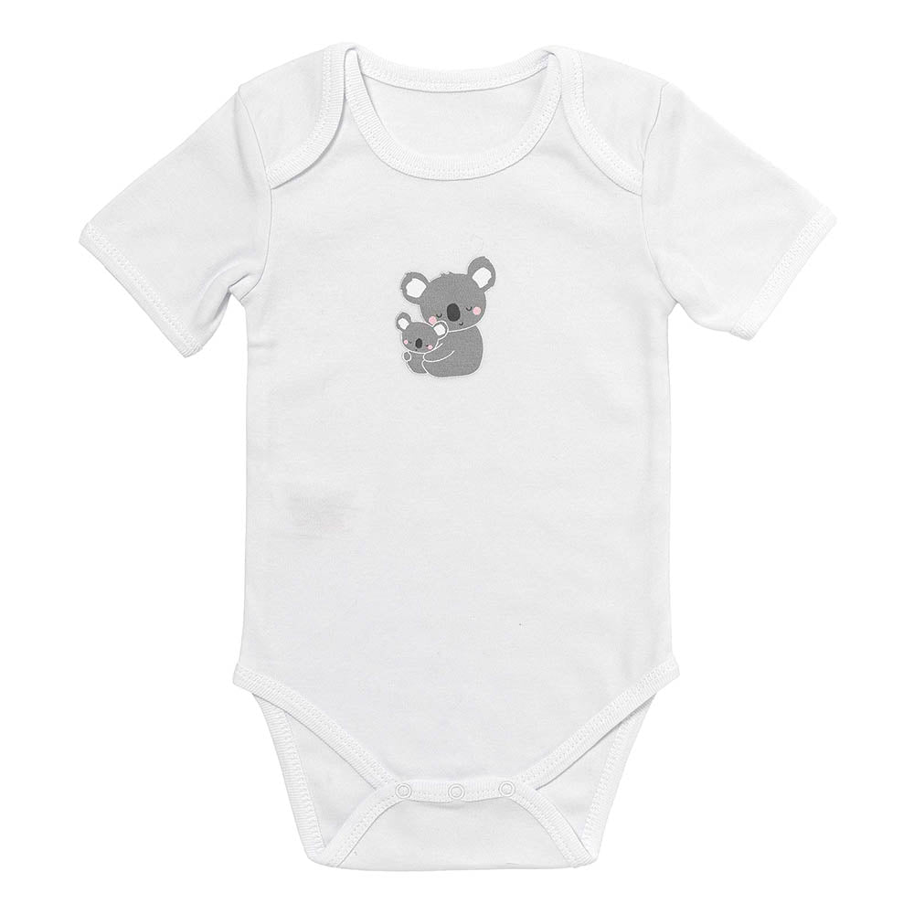 Body neonato maniche corte in cotone organico - pacco da 5