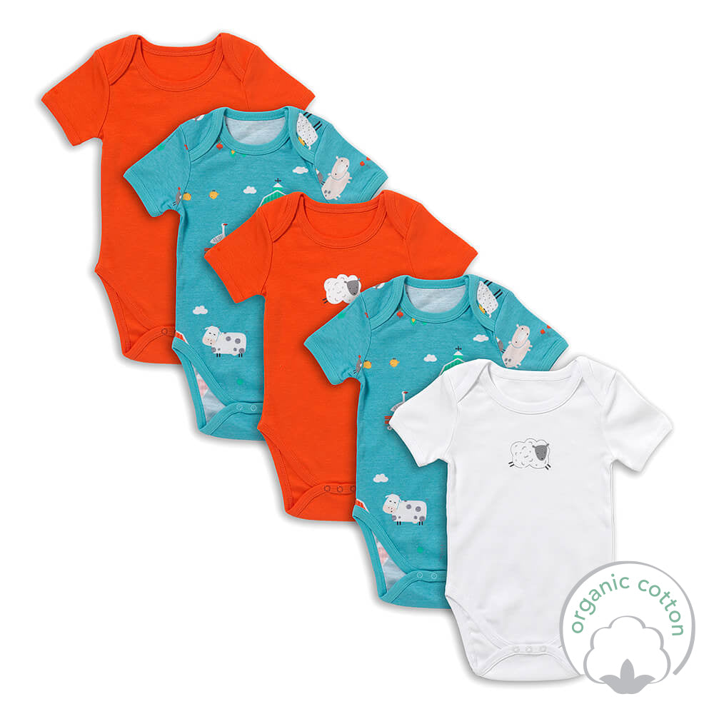 HonestBaby Magliette Lunghe Neonato - 5 Pack Cotone Biologico Certificato GOTS - Ragazze - Foto 4