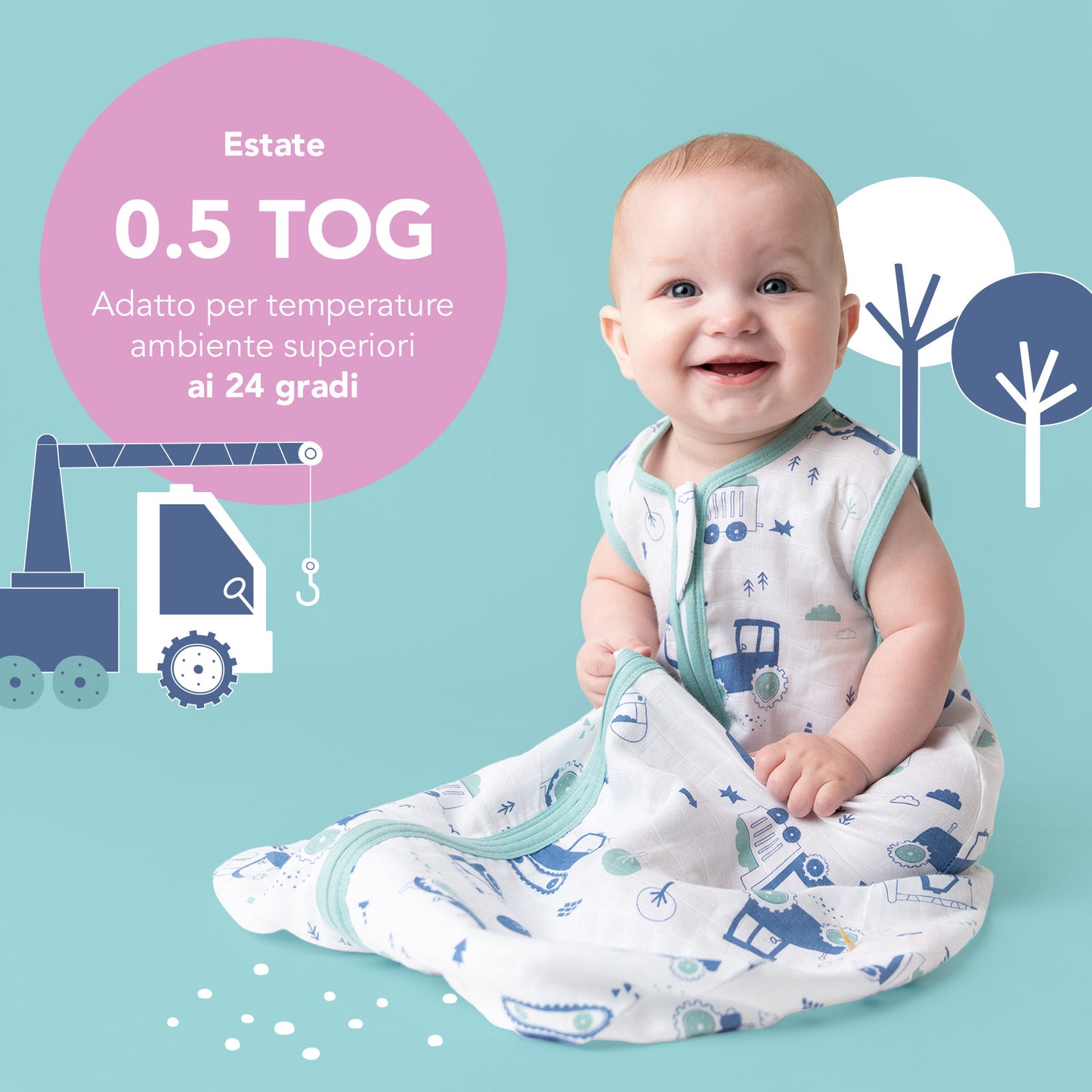 Sacco Nanna Leggero Sacco Nanna Mussolina Estiva Per Bambini (18