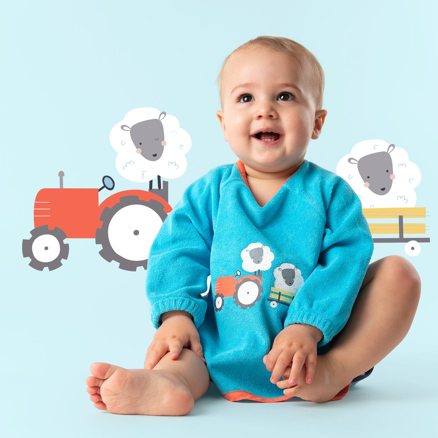 Bavaglino impermeabile con maniche_Fattoria_2_411
