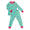 Pigiama per bambini in cotone organico_Flamingo_fronte_444