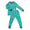 Pigiama per bambini in cotone organico_Animali marini_fronte_444
