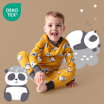 Schlummersack Pigiama Per Bambini In Puro Cotone Biologico - Morbido E Traspirante Con Fantasia Panda (Taglia 116)